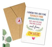 Podagree Funny Friendship Card with Envelope 8x5.3 Inches - I’m Here for You, Colorful Humorous Supportive Card for Friends, Cute Greeting Card