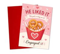 Podagree He Liked It Engagement Card, He Put a Ring on It Funny Engagement Greeting Card for Newly Engaged Couples, Romantic & Playful Love Card with Envelope Included