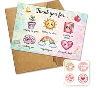 Podagree Thank You Greeting Card, Teacher Appreciation Card Gift for Teachers, Students, Parents, Friends, Coworkers, Classmates, Mentors, Tutors, Family, Neighbors, Boss, Colleagues, Supporters T92