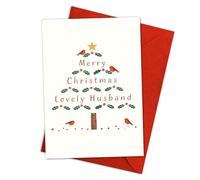 Podagree Winter Holiday Card Set With With Gold And Red Foil Accents And Gold Foil Lined Christmas Tree and New Years Greeting Cards to Friends and Family