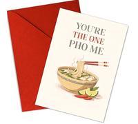 Podagree You’re the One Pho Me Card Sweet Anniversary for Wife Girlfriend, Funny Pun Valentines Card for Husband Boyfriend Patner 8x5.3 Inch With Envelope
