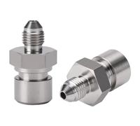 Podavelle 3AN Male to M10x1.0 Metric Inverted Flare Female Brake Line Adapter Fitting Stainless Steel 2PCS