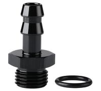 Podavelle 6AN -6 ORB Male to 5/16 Hose Barb Straight Fitting Adapter Aluminum Black