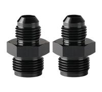 Podavelle 6AN Male to 11/16-18 Inverted Flare Adapter Fitting Connector Aluminum Black, Pack of 2