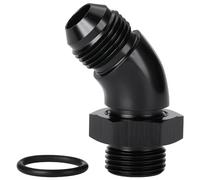 Podavelle 8AN Male Flare to 8AN -8 ORB O-ring Boss 45 Degree Full Flow Fitting Adapter Aluminum Black