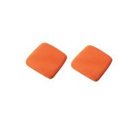 PODAY 2 pcs square stool chair cover, square dining chair elastic seat cover, dresser stool cover, bar stool cover, square wrinkle free elastic stool cover, washable 10-12.6in Orange