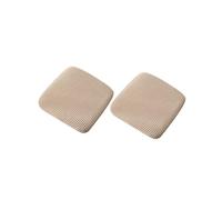 PODAY 2 pcs square stool chair cover, square dining chair elastic seat cover, dresser stool cover, bar stool cover, square wrinkle free elastic stool cover, washable 10-12.6in Light-khaki