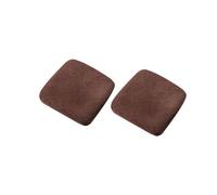 PODAY 2 pcs square stool chair cover, square dining chair elastic seat cover, dresser stool cover, bar stool cover, square wrinkle free elastic stool cover, washable 10-12.6in Dark-Curry