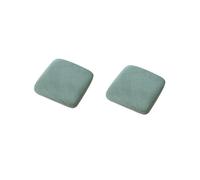 PODAY 2 pcs square stool chair cover, square dining chair elastic seat cover, dresser stool cover, bar stool cover, square wrinkle free elastic stool cover, washable 10-12.6in Bean-Green