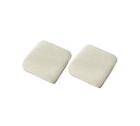 PODAY 2 Piece Square Bar Stool Cover, Highly Elastic Square Stool Cover, Wrinkle Resistant Dustproof Stool Seat Cover, Washable stool cover 10-12.6in Beige-White