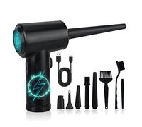 Podazz Compressed Air Duster Cleaner, Electric Air Blower 3-Speed 51000RPM Handheld PC Compressed Air Cleaner, Rechargeable Cordless Air Blower for Laptop Computers Keyboard