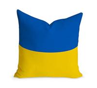 PODbyyou Ukraine Flag Pillow Cover 16x16in Ukraine Cushion Covers Farmhouse Velvet Pillow Sham with Zippe for Office Car Chair Sofa Modern National Flag Throw Pillow Cushion Cover Housewarming Gift