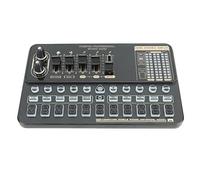 Podcast Equipment Bundle, Audio Interface with All in One Live Sound Card DJ Mixer Microphone and Cardioid Pickup for Laptop Compute Recording, Broadcasting, Live Streaming