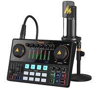 Podcast Equipment Bundle-Audio Interface-XLR Condenser Microphone-MAONO MaonoCaster-All in One-Podcast Production Studio for Podcast Recording, Streaming, Youtube, DJ, PC, Smartphone (AME2A)