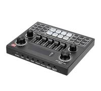 Podcast Equipment Bundle, Multifunctional DJ Sound Board Live Sound Card Compatible with Computers and Phones, Silver
