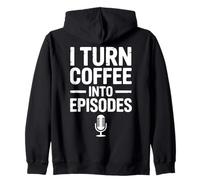 Podcast Host Podcasting Coffee Podcaster Zip Hoodie
