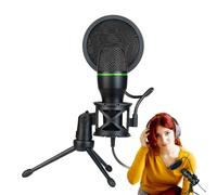 Podcast Microphone - Usb Streaming Podcast Microphone Kit, Computer Mic Bundle | Immersive Music Recording Microphone, Flexible Online Streaming Recording Microphone for Online Game Audio Vocal