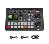 Podcast Production Kit, Voice Changing Mixer, Studio Sound Equipment, Compact And Portable Design, Intuitive Design With Easy To Use Buttons, 23x14.5x5cm, For Podcasting And Gaming