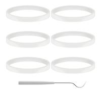 PODCAY 6 PCS Rubber Gaskets 10cm Sealing Gaskets White O-Ring Replacement Parts for Ninja Blender BL480 BL680 BL910 CT680