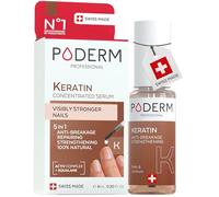 Poderm 5-in-1 Activ Serum Keratin | Preventive Care to Strengthen Fragile Nails - 6 ML | Anti-Breakage & Reinforces Nail Barrier |100% Natural Nail Hardener | Developed by a Podiatrist in Switzerland