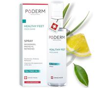 PODERM - FUNGAL NAIL INFECTION ATHLETES FOOT SPRAY TEA TREE 3-in-1 - Deodorising, anti-transpiration, and purifying - Eliminates 99.9% of fungal infections - Treatment for feet - Swiss Made