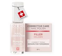 PODERM Nail Care Polish Corrector & Perfector - Collagen | Smooths, Blurs & Fills Ridges with Natural Gel Finish - 8 ml | Nail Protected and More Even | Developed by a Podiatrist in Switzerland
