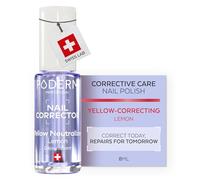 PODERM Corrector & Perfector Treatment Nail Polish - Lemon De-Yellowing | 8 ML - Restores Natural Clarity with a Shiny Finish for Yellow and Stained Nails | Developed by a Podiatrist in Switzerland