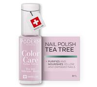 PODERM Nail Care Polish with Tea Tree - Baby Pink | Swiss Lab - 8ML | Enriched with Tea Tree, Silicon & Biotin | Purifies, Clarifies & Nourishes Yellow Nails | Created by a Podiatrist