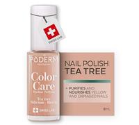 PODERM Nail Care Polish with Tea Tree - Beige | Swiss Lab - 8ML | Enriched with Tea Tree, Silicon & Biotin | Purifies, Clarifies & Nourishes Yellow Nails | Created by a Podiatrist
