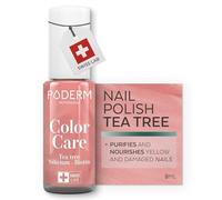 PODERM Nail Care Polish with Tea Tree - Bright Rose Gold | Swiss Lab - 8ML | Enriched with Tea Tree, Silicon & Biotin | Purifies, Clarifies & Nourishes Yellow Nails | Created by a Podiatrist