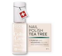 PODERM Nail Care Polish with Tea Tree - Milky | Swiss Lab - 8ML | Enriched with Tea Tree, Silicon & Biotin | Purifies, Clarifies & Nourishes Yellow Nails | Created by a Podiatrist