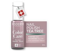 PODERM Nail Care Polish with Tea Tree - Parma | Swiss Lab - 8ML | Enriched with Tea Tree, Silicon & Biotin | Purifies, Clarifies & Nourishes Yellow Nails | Created by a Podiatrist