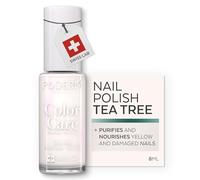 PODERM Nail Care Polish with Tea Tree - Pearl White | Swiss Lab - 8ML | Enriched with Tea Tree, Silicon & Biotin | Purifies, Clarifies & Nourishes Yellow Nails | Created by a Podiatrist