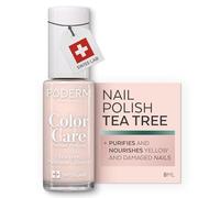 PODERM Nail Care Polish with Tea Tree - Powder Pink | Swiss Lab - 8ML | Enriched with Tea Tree, Silicon & Biotin | Purifies, Clarifies & Nourishes Yellow Nails | Created by a Podiatrist