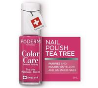 PODERM Nail Care Polish with Tea Tree - Raspberry | Swiss Lab - 8ML | Enriched with Tea Tree, Silicon & Biotin | Purifies, Clarifies & Nourishes Yellow Nails | Created by a Podiatrist