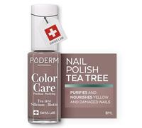PODERM Nail Care Polish with Tea Tree - Taupe | Swiss Lab - 8ML | Enriched with Tea Tree, Silicon & Biotin | Purifies, Clarifies & Nourishes Yellow Nails | Created by a Podiatrist