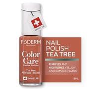 PODERM Nail Care Polish with Tea Tree - Terracotta | Swiss Lab - 8ML | Enriched with Tea Tree, Silicon & Biotin | Purifies, Clarifies & Nourishes Yellow Nails | Created by a Podiatrist