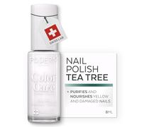 PODERM Nail Care Polish with Tea Tree - White | Swiss Lab - 8ML | Enriched with Tea Tree, Silicon & Biotin | Purifies, Clarifies & Nourishes Yellow Nails | Created by a Podiatrist