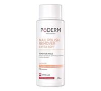 PODERM - NAIL POLISH REMOVER EXTRA MILD TEA TREE - Quick & Easy Nail Polish Removal - Acetone-Free - Nail Fortifying & Nourishing - Perfect for Delicate Nails - 100ml - Swiss Lab