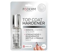 Top Coat Nail Strengthener with Biotin, Silicon, Keratin - Fortifies & Ensures long-lasting color on weakened, brittle nails due to semi-permanent - Hands & Feet - Swiss Made