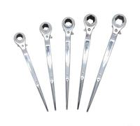 Podger Spanner Ratchet Wrench 1/2" Square Drive, Two-way Conversion Design, Silver, 18-21mm/17-19mm/19-22mm/19-21mm/21-22mm Ratchet Podger Spanner Steel Erecting Scaffold Tool Plum Wrench(18-21mm)