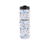 Podiatrist Travel Mug - Novelty Foot Surgeon Gift - Reusable Stainless Steel Vacuum-Sealed Double-Walled Hot/Cold Drinks Travel Flask 500ml (16 fl oz)