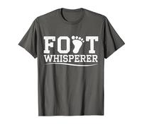 Podiatry Foot Whisperer Chiropodist Funny Podiatrists T-Shirt, Men, Asphalt Grey, Small