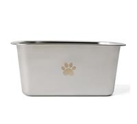 Podinor 1.2 Gallons 20 Cup Non Slip Stainless Steel Large Dog Water Bowls, Outdoor Metal Dog Bowls Large Breed, High Capacity Water Bowl for Big Giant Huge Dogs, Silver
