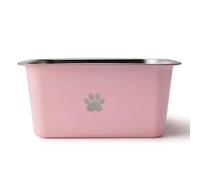 Podinor 1.2 Gallons 20 Cup Non Slip Stainless Steel Large Dog Water Bowls, Outdoor Metal Dog Bowls Large Breed, High Capacity Water Bowl for Big Giant Huge Dogs, Pink