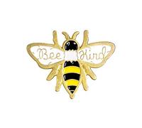 Podium Bee Kind Pin Badge Brooch Enamel Metal Novelty Animal Bumble Jewelry Perfect Insect Gift (Bee Kind)