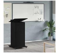 Podium Black Oak 55x55x107cm Engineered Wood Storage Podium with Drawers Compact