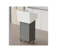 Podium, Floor Lectern Pulpits For Churches Multi Function Pulpit Mobile Lectern Podium Rolling Lectern Stand Wheeled Lectern With Storage Shelf Floor Standing Customer Reception(Wood,WITH DRAWER WHE