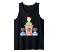 Podium Lectern Speech Lecture Debate Pulpit Oratory Tank Top