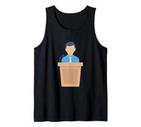 Podium Lectern Speech Lecture Debate Pulpit Oratory Tank Top